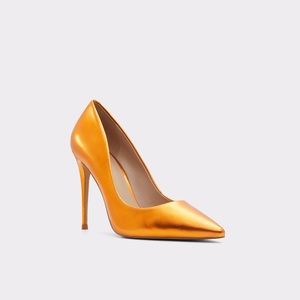 Also Stessy_ Orange Copper Stiletto Heels